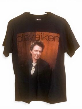 Clay Aiken 2004 Tour T-Shirt size is Adult Medium.
